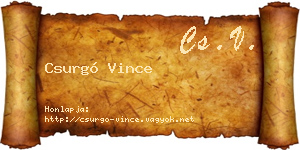 Csurgó Vince névjegykártya
